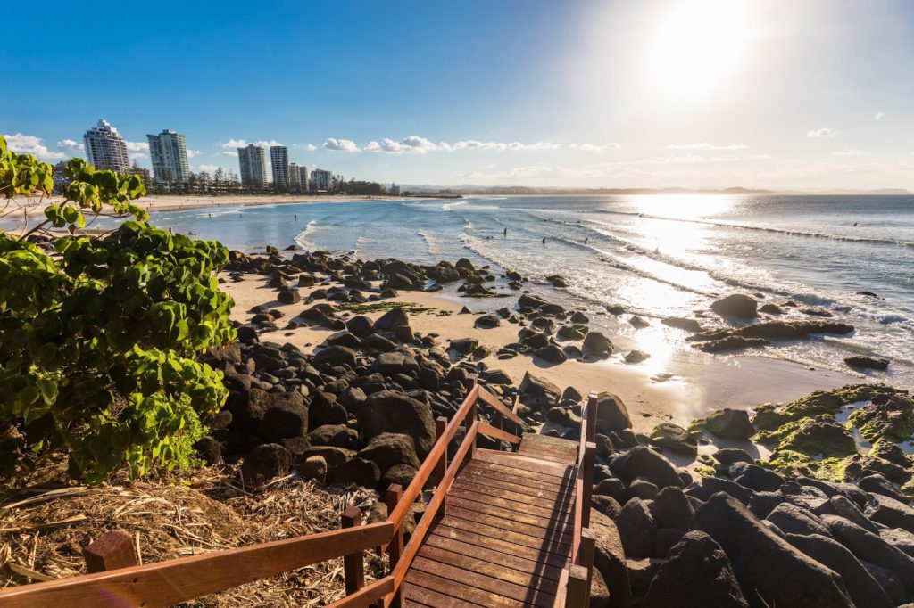 australian gold coast beach side