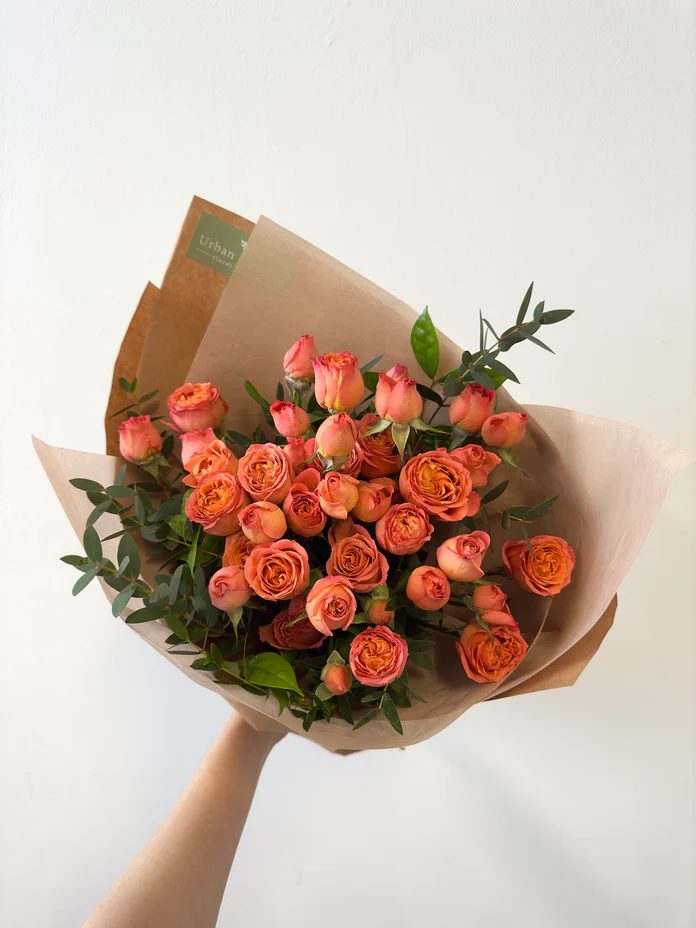 bouquet of roses at urban meadow
