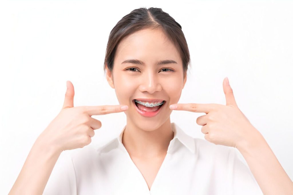 bright smile with braces